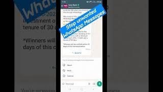 How to Stop unwanted WhatsApp Promotional messages #whatsapp #whatsappmarketingsoftware #whatsappsta