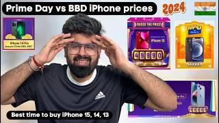 iPhone 13 14 15 Plus Prices in Amazon Prime day vs Flipkart Big billion days Sale
