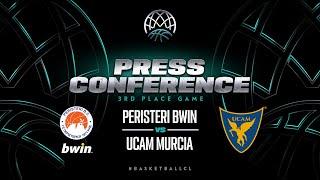 Peristeri bwin v UCAM Murcia  3rd Place Game Press Conference  #BasketballCL 2023-24