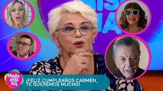 Moria Casán Marcelo Polino Suar Palito Ortega y más saludaron a Carmen Barbieri por su cumple