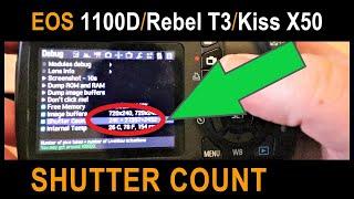 Canon EOS 1100DRebel-T3Kiss-X50 Shutter Count Check with Magic Lantern