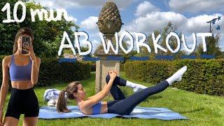 10MIN everyday pilates ab workout  flat stomach& slim waist  no equipment