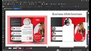 Business trifold brochure in Coreldraw  Coreldraw Tutorials  Doctor Design