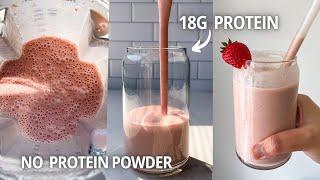 How to make High Protein Strawberry Smoothie without protein powder