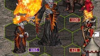Heroes 3 Using mostly Vampire Lords to defeat a powerful Inferno enemy