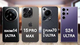 Huawei Pura 70 Ultra Vs iPhone 15 Pro Max Vs Samsung S24 Ultra Vs Xiaomi 14 Ultra Specs Review