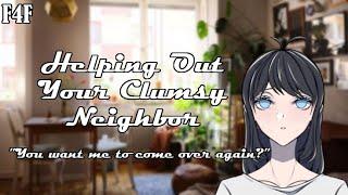 Helping Your Clumsy Neighbor - F4F ASMR RP StrangersToLoversShy SpeakerConfessionLocked Out