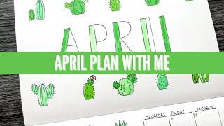 April Bullet Journal Plan with Me  Cactus Theme  Tips for Beginners