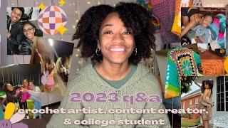 updated q&a crochet artist & college student  starting a businessyoutube burnout favorite yarn