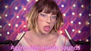 ASMR aggressive mouth sounds scratching & delay