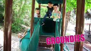 Playing Groundies or Grounders Game On The Playground