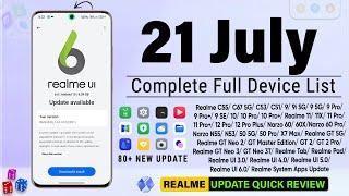 Realme July Update 2024  Realme UI 6.0 New Update  Realme Full Device List  Realme Update List