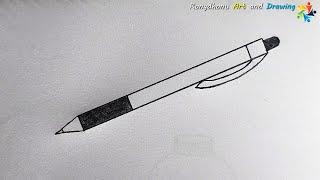 How to draw a Pen  Easy Drawing tutorial