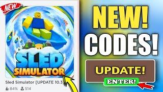 *NEW* UPDATE 10.3 ALL CODES FOR SLED SIMULATOR - 2023  ROBLOX CODES SLED SIMULATOR 2023