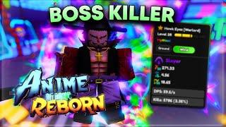 THE ULTIMATE BOSS KILLER IN ANIME REBORN  Mihawk Evo Showcase