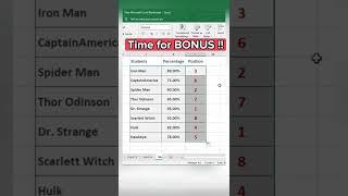 How to RANK STUDENTS Automatically in Excel + Conditional Formatting #shorts