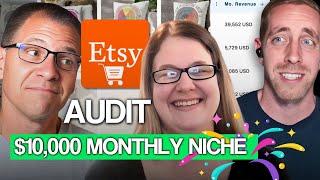 Her $10k Per Month NEW Niche Revealed  Etsy Shop Audit