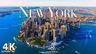 NEW YORK 4K UHD - New York City From Above Aerial View -Nature Film 4K