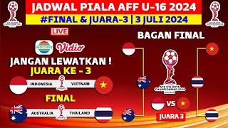 Jadwal Perebutan Juara 3 Piala AFF U16 2024 - Indonesia vs Vietnam - Jadwal Timnas Indonesia Live