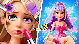 Desafio de Transformação de Barbie para Fada Ideias de Miniaturas DIY para sua Boneca