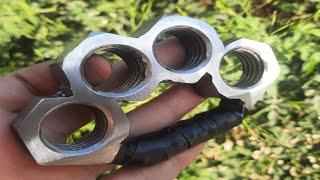 homemade knuckle duster easy DIY