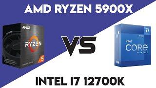 Intel i7 12700k Vs Amd ryzen 5900x  Hard and close competition which one is the winner?