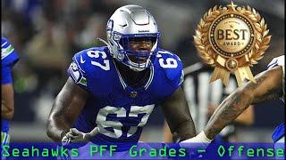 Pro Football Focus Seahawk Grades - Offense Charles Cross ascending Bradford has work to do