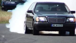 Mercedes S 600 V12 Biturbo 0-270kmh acceleration and burnout  KO 860