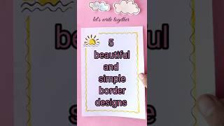 5 easy border designs PROJECT WORK DESIGNS SIDE BORDER DESIGN BORDER DESIGNS #shehnilakhan