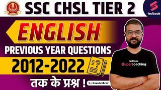 SSC CHSL Tier 2 English 2023  Previous Year Questions  English Asked in Last 10 YearsKaustubh Sir
