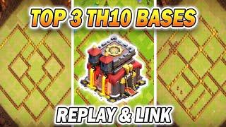 Top 3 Best Bases for TH10 in 2024  Unbeaten FarmingPushingWar Bases Clash of Clans