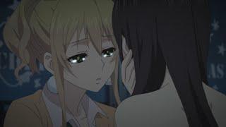 Anime girl kiss girl #4  Lesbian kiss