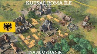 Age of Empires 4 Öğretici 1vs1 Yüksek Görünüm  Roma vs Fransa  Kutsal Roma Öğretici