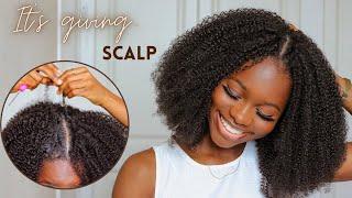 No leave out  CROCHET BRAID METHOD on a V Part WIG  NO Lace NO Glue Wig Install ft. CURLS CURLS