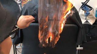 California Hair Stylist Sets Clients Hair on Fire to Get Rid of Split Ends