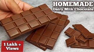 How to Make Dairy Milk Chocolate Bar at Home  Silky Smooth Milk Chocolate Recipe