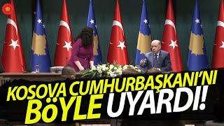 Cumhurbaşkanı Erdoğan Kosova Cumhurbaşkanını böyle uyardı Osmani şurada bir tokalaşalım