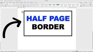How to add Half Page Border in Word