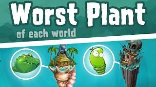 The worst plant of each world. PvZ2