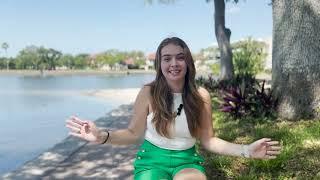 USF St. Petersburg student Anastasia Fox gives advice to incoming students