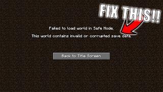 How To Fix CORRUPTED Minecraft Worlds