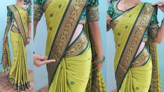 cotton silk saree draping perfectly easy tips for beginners  very easy steps cotton saree draping