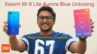 Xiaomi Mi 8 Lite Aurora Blue 6GB+128GB Unboxing & Overview India