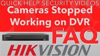 Hikvision FAQ - HDTVI DVR Cameras Stopped Working