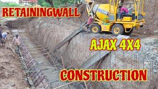 CONSTRUCTION OF RETAININGWALL RIVER SIDE RETAININGWALL CONSTRUCTION #construction #civilengineering