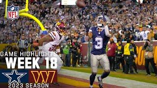 Dallas Cowboys vs. Washington Commanders Game Highlights  NFL 2023 Week 18