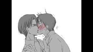 levi x eren short kissing animation 2