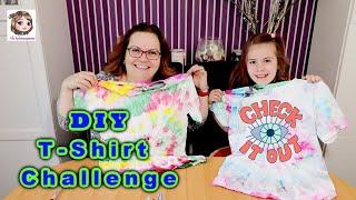 4 MARKER T-SHIRT CHALLENGE  DIY Fun Tie Dye Batik  Wer hat das coolste Shirt?