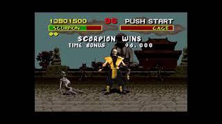 Mortal Kombat 1 Nintendo SNES PAL Gameplay Full Game Longplay With Scorpion