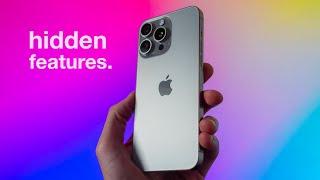 iPhone 15 Pro Hidden Features